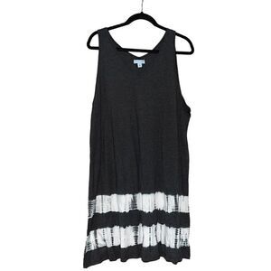 STUDIO 12 Grey Tie-Dye Tank Top Dress Size 2X